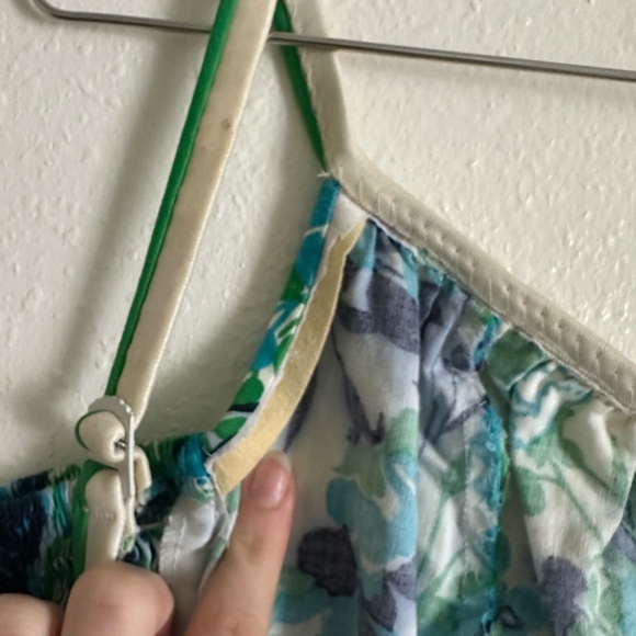 Vintage 50s Floral empire waist Dress with Pockets - Picture 5 of 6